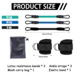 ⁦Bandes de résistance pour les jambes avec sangle de cheville 5Pcs - طقم أشرطة تدريب قابلة للتمدد⁩ - الصورة ⁦6⁩