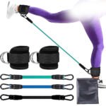 Bandes de résistance pour les jambes avec sangle de cheville 5Pcs - طقم أشرطة تدريب قابلة للتمدد