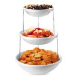 ⁦Bol torsadé pliable à 3 niveaux pour les trempettes et les bonbons⁩ - الصورة ⁦2⁩