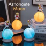 veilleuse LED 3D décoratif en forme d'astronaute Rechargeable par USB
