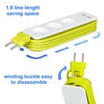 ⁦AVEL Multiprise 3 Sockets avec 4 ports USB Cordon 1,8 m Enroulable - مقبس طاقة مع منافذ شحن⁩ - الصورة ⁦7⁩