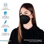 ⁦Lot de 20Pcs Bavettes 3D FFP2 à Quatre couches -  علبة كمامات سوداء عالية الجودة⁩ - الصورة ⁦3⁩