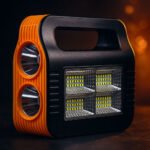 ⁦Kit Panneau Solaire portable avec Torche LED Rechargeable et 2 Lampes  - طقم مصباح يعمل بالطاقة الشمسية⁩ - الصورة ⁦4⁩