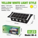 ⁦Projecteur Solaire Étanche IP65 pour Jardin et Terrasse -  ضوء جداري خارجي يعمل بالطاقة الشمسية مقاوم للماء⁩ - الصورة ⁦2⁩