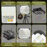 ⁦Lampe Solaire Rechargeable LED 300 W Portable et Magnétique 26000LM - مصباح محمول قابل للشحن بالطاقة الشمسية⁩ - الصورة ⁦5⁩