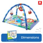 ⁦Tapis D’Eveil Animaux pour Bébé avec Miroir - بساط الألعاب لرضيع⁩ - الصورة ⁦2⁩