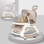⁦Chaise à bascule portable pour enfants avec poignée parentale inclinaison multi-positions - كرسي أطفال بعدة وضعيات للجلوس⁩ - الصورة ⁦2⁩