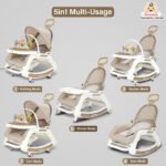 ⁦Chaise à bascule portable pour enfants avec poignée parentale inclinaison multi-positions - كرسي أطفال بعدة وضعيات للجلوس⁩ - الصورة ⁦3⁩