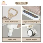 ⁦Chaise à bascule portable pour enfants avec poignée parentale inclinaison multi-positions - كرسي أطفال بعدة وضعيات للجلوس⁩ - الصورة ⁦4⁩