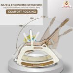 ⁦Chaise à bascule portable pour enfants avec poignée parentale inclinaison multi-positions - كرسي أطفال بعدة وضعيات للجلوس⁩ - الصورة ⁦6⁩