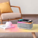 ⁦Haut-parleur Bluetooth intelligent, veilleuse créative de bureau, chargeur audio sans fil, lumière d'ambiance de chevet⁩ - الصورة ⁦3⁩