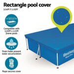 ⁦Grand bâche de piscine rectangulaire en polyéthylène 300 x 201 cm Bestway 58106 - غطاء مسبح⁩ - الصورة ⁦7⁩