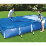 ⁦Grande bâche de piscine rectangulaire en polyéthylène 400 x 211 cm Bestway 58107 - غطاء مسبح⁩ - الصورة ⁦5⁩