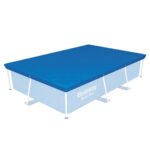⁦Grande bâche de piscine rectangulaire en polyéthylène 400 x 211 cm Bestway 58107 - غطاء مسبح⁩ - الصورة ⁦4⁩