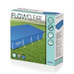 ⁦Grande bâche de piscine rectangulaire en polyéthylène 400 x 211 cm Bestway 58107 - غطاء مسبح⁩ - الصورة ⁦3⁩