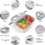 ⁦Boîte à lunch électrique en Inox Capacité 1.05L - علبة تسخين الطعام من الإينوكس⁩ - الصورة ⁦2⁩