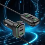 ⁦Chargeur Voiture 6 Ports USB Type-C avec Éclairage RGB – شاحن سيارة⁩ - الصورة ⁦7⁩