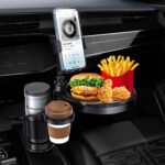⁦Plateau extensible 4 en 1 avec support de téléphone pour voiture - حامل أغراض ومشروبات في السيارة⁩ - الصورة ⁦3⁩