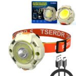 Lampe frontale LED Rechargeable 12000LM pour Camping CY2026C - مصباح رأس قابل للشحن