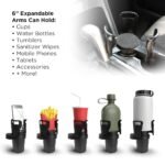 ⁦Porte-Gobelet Voiture Extensible 2-en-1 avec Base Rotative à 360° – حامل أكواب مزدوج قابل للتوسيع⁩ - الصورة ⁦5⁩