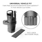 ⁦Porte-Gobelet Voiture Extensible 2-en-1 avec Base Rotative à 360° – حامل أكواب مزدوج قابل للتوسيع⁩ - الصورة ⁦4⁩