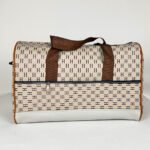 ⁦Pack 3Pcs Cabas Sac a Dos et Pochette en Tissue Imperméable Beige⁩ - الصورة ⁦3⁩