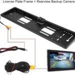 ⁦Caméra de recul HD pour voiture, Avec cadre de plaque d'immatriculation Standard , étanche, Vision nocturne, 4 LED⁩ - الصورة ⁦4⁩