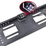 ⁦Caméra de recul HD pour voiture, Avec cadre de plaque d'immatriculation Standard , étanche, Vision nocturne, 4 LED⁩ - الصورة ⁦2⁩