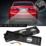 ⁦Caméra de recul HD pour voiture, Avec cadre de plaque d'immatriculation Standard , étanche, Vision nocturne, 4 LED⁩ - الصورة ⁦6⁩