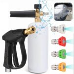 Kit de Lavage Auto Ultime Haute Pression avec Pistolet à Mousse et 5 Buses de Lavage - طقم غسل السيارات