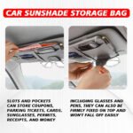 ⁦Organiseur de pare-soleil universelle  de voiture multifonctionnel - منظم أغراض في السيارة⁩ - الصورة ⁦5⁩