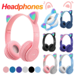 Casque Bluetooth sans fil avec oreilles de chat LED clignotantes P47M