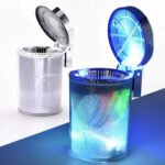 ⁦Cendrier Ciga-rete avec couvercle anti-odeur à éclairage coloré⁩ - الصورة ⁦2⁩