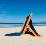 ⁦Chaise de Plage Réglable en 3 Positions Avec Poche Arrière⁩ - الصورة ⁦3⁩