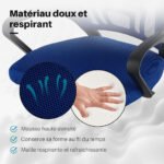 ⁦Chaise de Bureau Ergonomique avec Support Lombaire Bleu  - كرسي مكتب مريح مع دعامة للظهر⁩ - الصورة ⁦5⁩