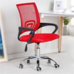 ⁦Chaise de Bureau Ergonomique avec Support Lombaire Rouge - كرسي مكتب مريح مع دعامة للظهر⁩ - الصورة ⁦4⁩