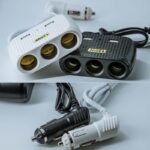 ⁦Chargeur de voiture avec 2 USB et 3 allume ci-gare 5V⁩ - الصورة ⁦3⁩