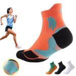 Chaussettes de Sport à la Cheville Antidérapant Orange - جوارب رياضية غير قابلة للإنزلاق
