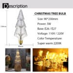 ⁦Ampoule Edison E27 à vis LED Motif Arbre - مصباح ديكور⁩ - الصورة ⁦3⁩