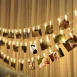 Clips lumineux pour accrocher des photos décoration intérieure