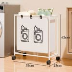 ⁦Panier à linge sur roulettes pour vêtements sales en salle de bain  - سلة تجميع الملابس الغسيل⁩ - الصورة ⁦4⁩