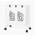 ⁦Panier à linge sur roulettes pour vêtements sales en salle de bain  - سلة تجميع الملابس الغسيل⁩ - الصورة ⁦3⁩