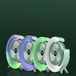 ⁦Ventilateur de table portable avec lampe G décorative à LED USB⁩ - الصورة ⁦4⁩
