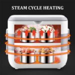 ⁦Boîte à Lunch Électrique Portable avec 2 Récipients Amovibles en Acier Inoxydable - علبة تسخين طعام⁩ - الصورة ⁦7⁩