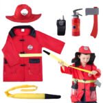 Kit de Costume Cosplay de Pompier pour Enfants