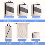 ⁦Lot de 6 sacs de voyage et compression extensibles pour valises⁩ - الصورة ⁦8⁩