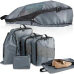 ⁦Lot de 6 sacs de voyage et compression extensibles pour valises⁩ - الصورة ⁦3⁩