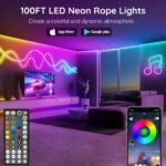 ⁦Bande LED Néon Flexible RGB 5m avec Bluetooth et USB – شريط إضاءة نيون مرن بطول 5 أمتار مع بلوتوث⁩ - الصورة ⁦7⁩