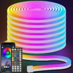 ⁦Bande LED Néon Flexible RGB 5m avec Bluetooth et USB – شريط إضاءة نيون مرن بطول 5 أمتار مع بلوتوث⁩ - الصورة ⁦3⁩