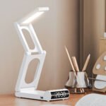 ⁦Lampe de bureau rechargeable sans fil avec réveil LED et power bank 5000 mAh – مصباح مكتب ومصباح مع شاحن متنقل⁩ - الصورة ⁦3⁩